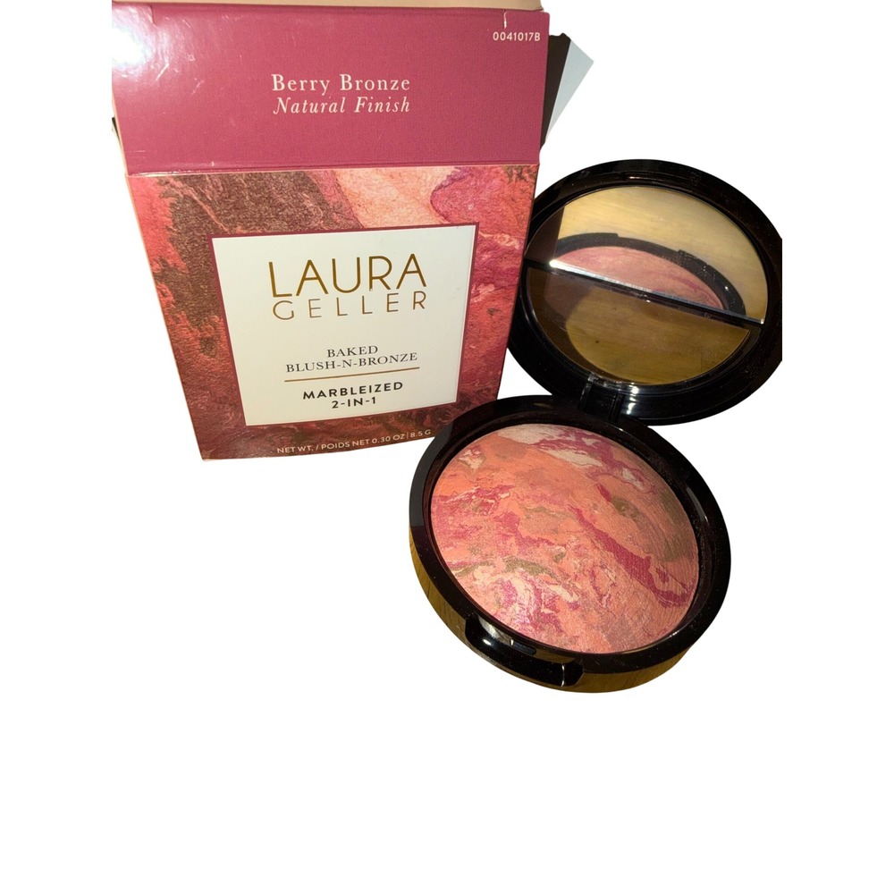 Laura Geller Baked Blush-N-Bronze Berry Bronze Marbleized Natural Finish 8.5g